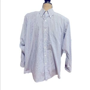 Hathaway Blue and White Striped Button Down Shirt